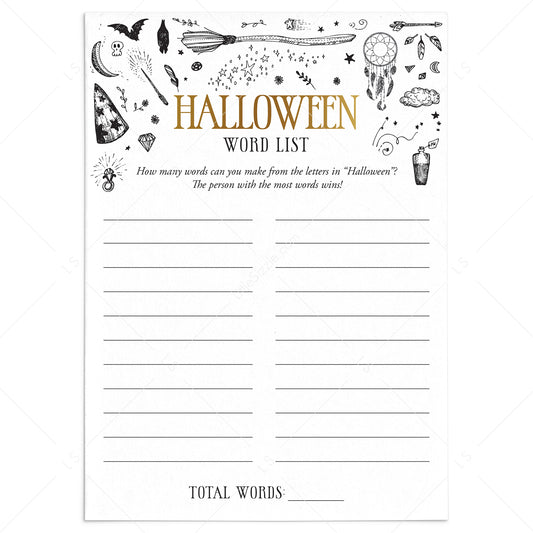 Witch Halloween Party Game for Kids and Adults by LittleSizzle