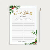 Easy Christmas Word Game for All Ages Printable by LittleSizzle