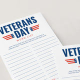 Printable Veterans Day Worksheet