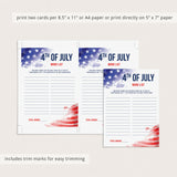 Independence Day Word Game Printable