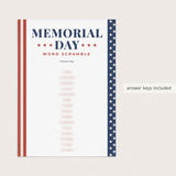 Memorial Day Games for Kids and Adults Printable