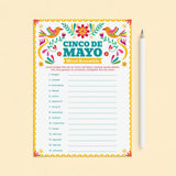 Printable Cinco de Mayo Word Scramble Game with Answers by LittleSizzle