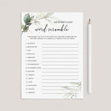 Mother's Day Word Scramble Game with Answer Key Printable by LittleSizzle