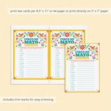 Printable Cinco de Mayo Word Scramble Game with Answers