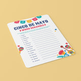 Cinco de Mayo Word Scramble with Answer Key Printable