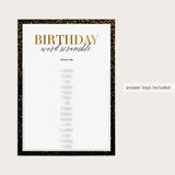 Black and Gold 32nd Birthday Party Games For Women Born in 1993