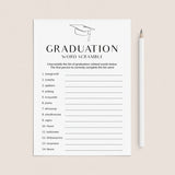 Graduation Word Scramble with Answer Key Printable by LittleSizzle