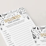 Hocus Pocus Halloween Word Scramble Game Printable