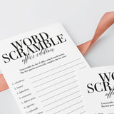 Office Word Scramble Game With Answer Key Printable