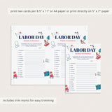 Fun Labor Day Games Printable