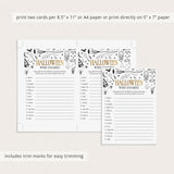 Hocus Pocus Halloween Word Scramble Game Printable