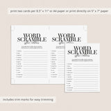 Office Word Scramble Game With Answer Key Printable