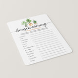 Housewarming Word Scramble with Answer Key Printable