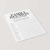 Family Reunion Game Word Scramble with Answer Key Printable