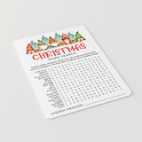 Christmas Word Find game with Hidden Message Printable