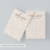 Jungle baby party advice cards for new parents by LittleSizzle