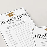 Word Scramble Graduation Party Game Printable