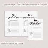 Printable Graduation Word Scramble