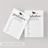 Printable Graduation Word Scramble