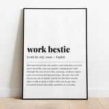 Work Bestie Definition Print Digital Download