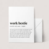 Work Bestie Definition Print Digital Download