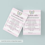 Would mommy rather baby shower quiz printable pink and white by LittleSizzle