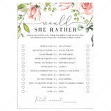 would she rather bridal shower game download by LittleSizzle