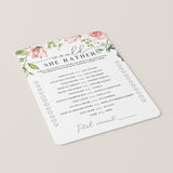 Blush Baby Shower Games Would She Rather Printable