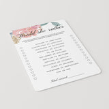 Baby shower game templates watercolor floral by LittleSizzle