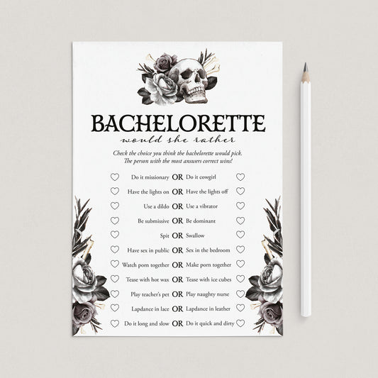 Till Death Do Us Party Game Would She Rather Printable by LittleSizzle