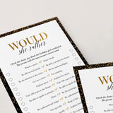 Black and Gold 42nd Birthday Party Games For Women Born in 1983