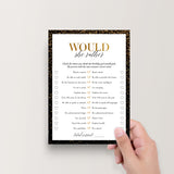 Black and Gold 62nd Birthday Party Games For Women Born in 1963