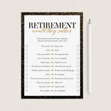 Funny Retirement Party Game Would They Rather by LittleSizzle