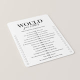 Would You Rather Icebreaker Game Printable