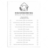 Fun Housewarming Party This or That Game Printable by LittleSizzle