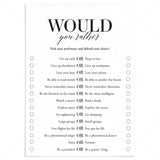 Would You Rather Icebreaker Game Printable by LittleSizzle
