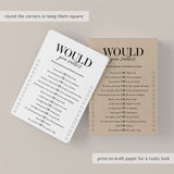 Would You Rather Icebreaker Game Printable