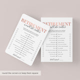 Retirement Party Game Would She Rather Printable