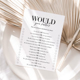 Would You Rather Icebreaker Game Printable