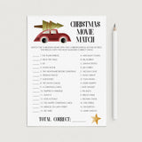 Family Christmas Party Game Movie Match by LittleSizzle
