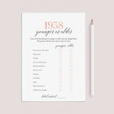 Born In 1938 87th Birthday Party Games Bundle For Women
