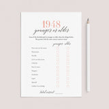 Born In 1948 77th Birthday Party Games Bundle For Women