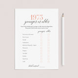 Born In 1973 52nd Birthday Party Games Bundle For Women