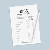 Born in 1983 42nd Birthday Party Games Bundle For Men