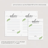 Virtual baby shower advice cards for green baby shower by LittleSizzle