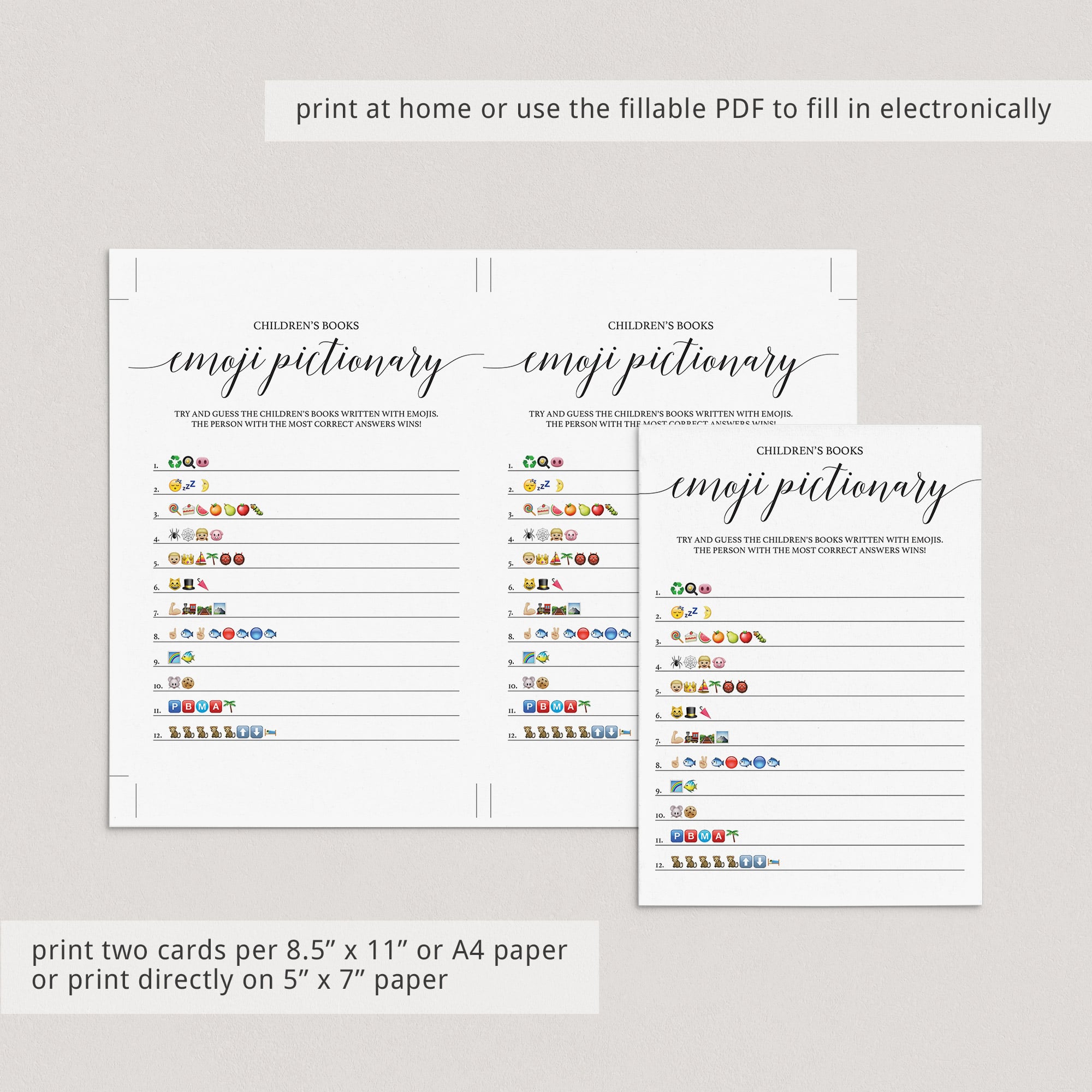 Minimalist virtual baby shower game by LittleSizzle