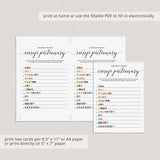 Minimalist virtual baby shower game by LittleSizzle