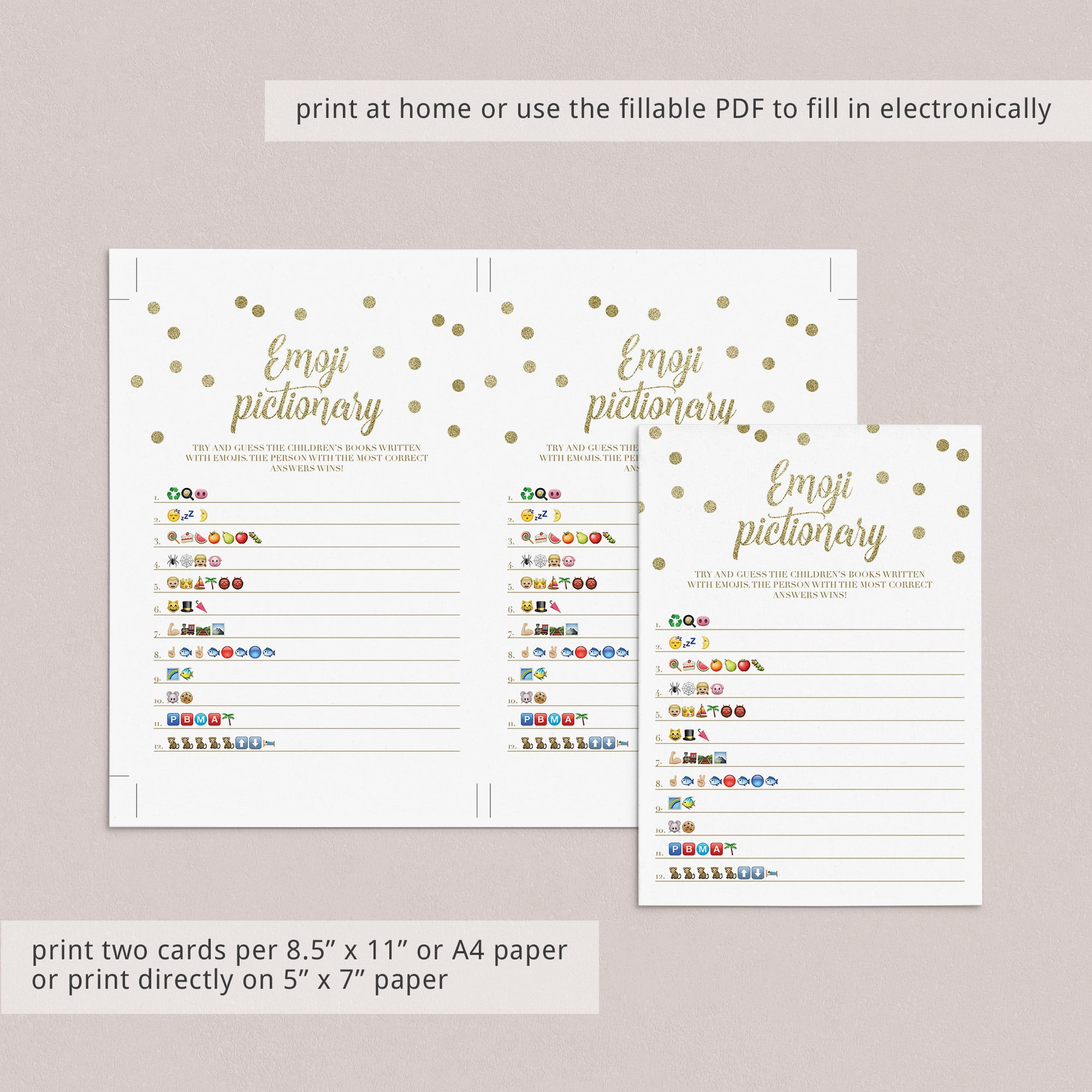 Virtual baby shower emoji game by LittleSizzle