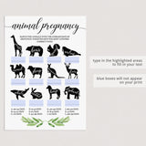 Zoom baby shower animal gestation game by LittleSizzle