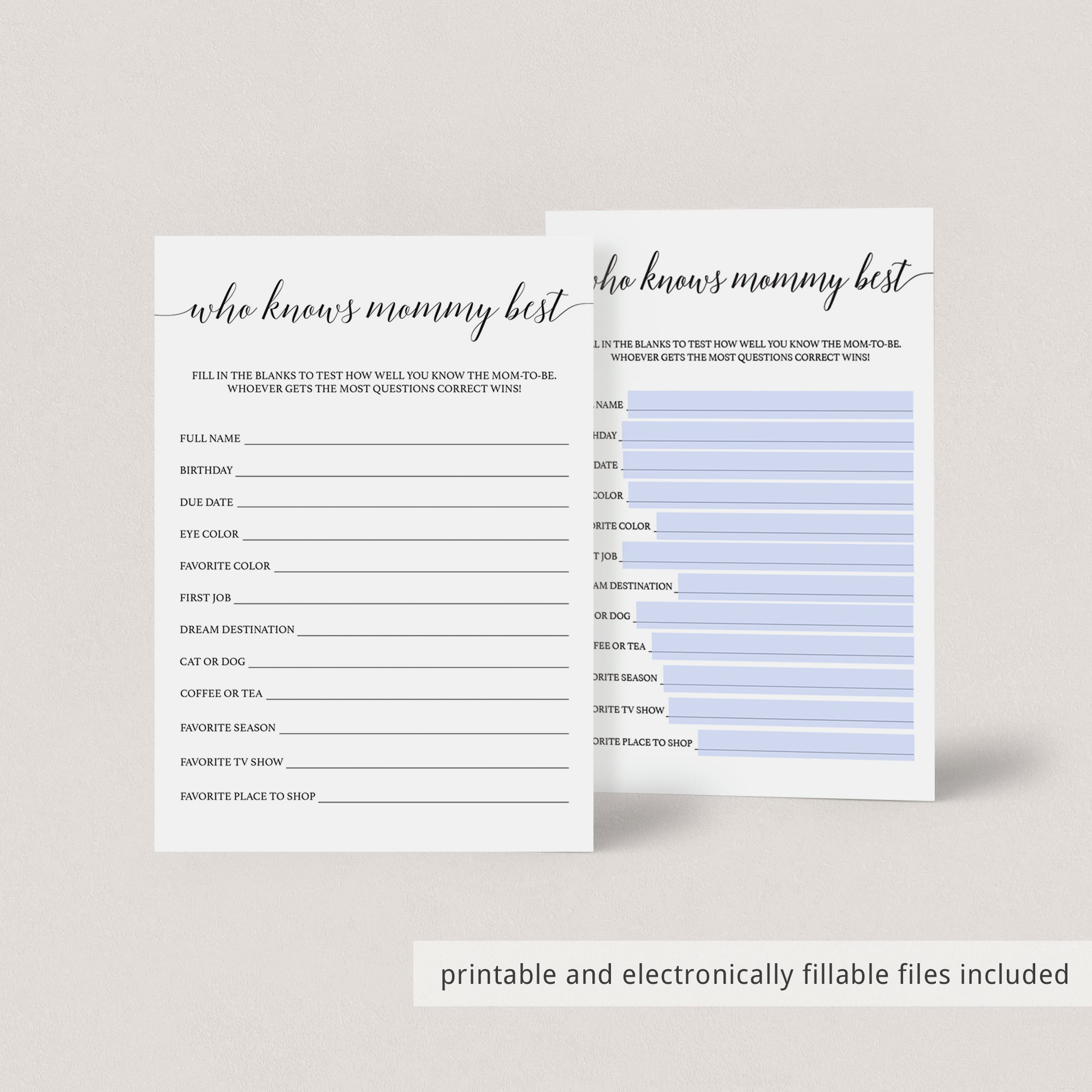 Simple baby shower game for zoom by LittleSizzle